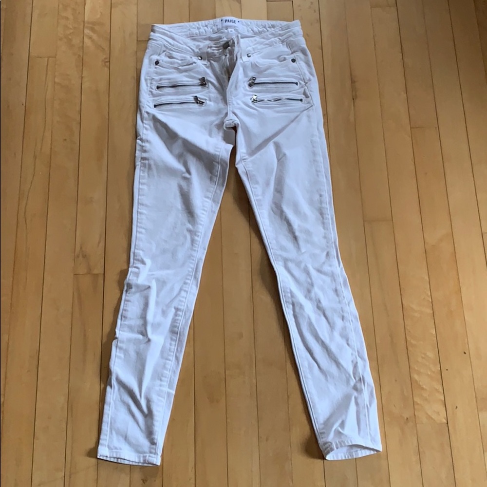 paige white denim skinnies